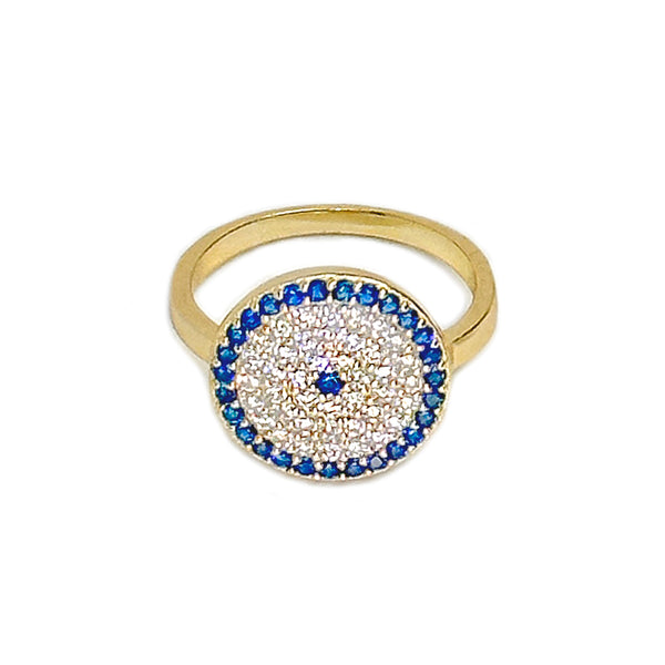 Evil Eye Disc Ring