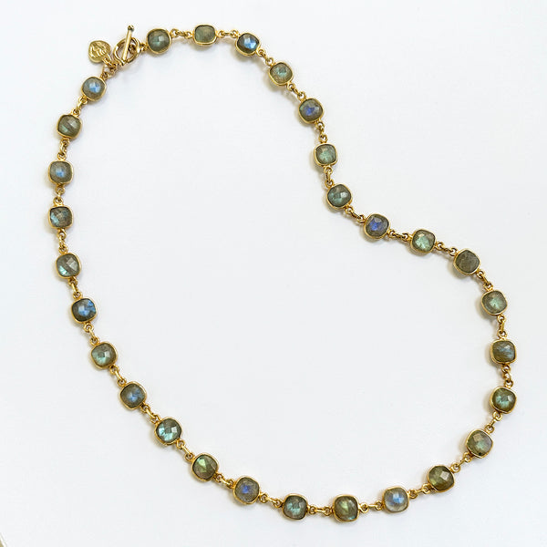 Labradorite Cushion Necklace