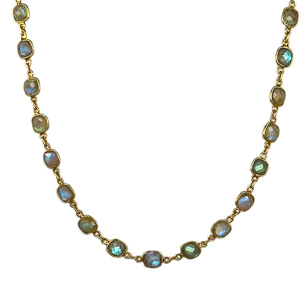 Labradorite Cushion Necklace
