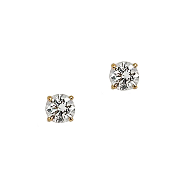 Classic Solitaire Stud Earrings