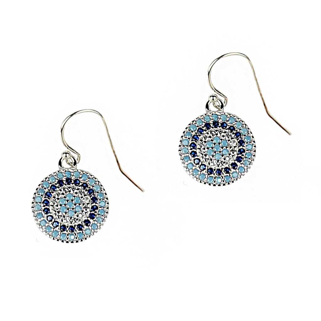 Silver Mini Target Earrings