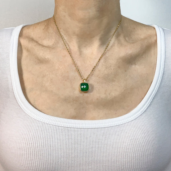 Emerald Agate Influence Pendant