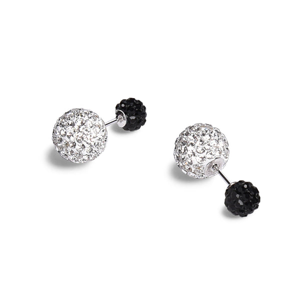 Dagen Black and White Ball Earrings