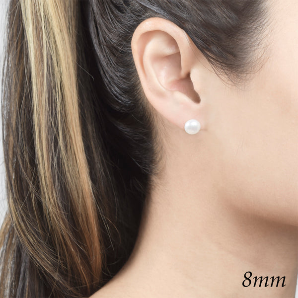 White Essential Pearl Studs