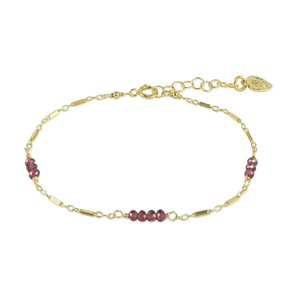 Garnet Dash Bracelet