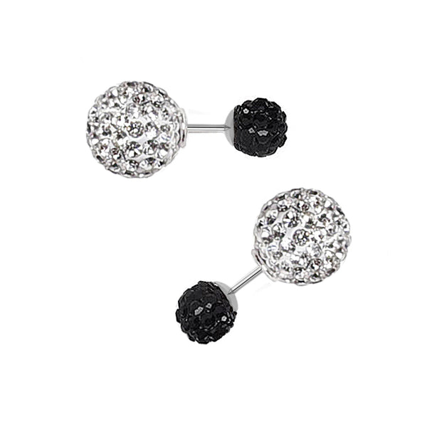 Dagen Black and White Ball Earrings