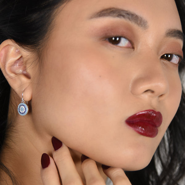 Silver Mini Target Earrings