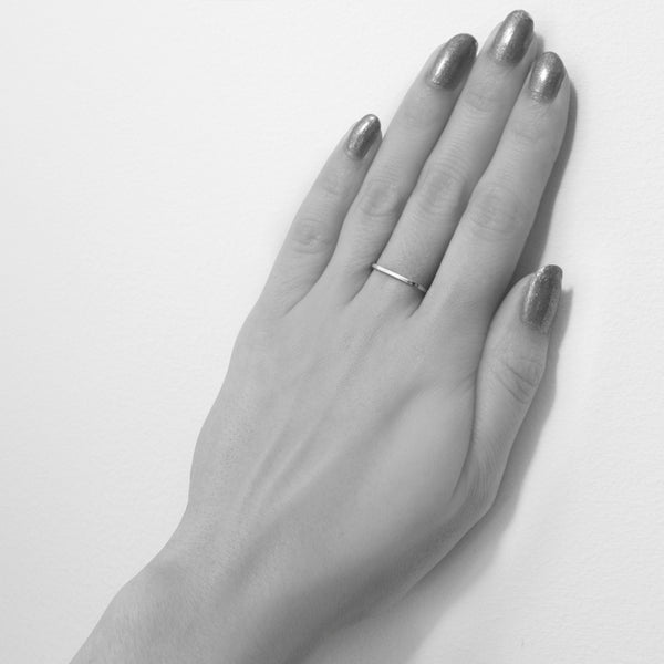 Silver Skinny Square Band