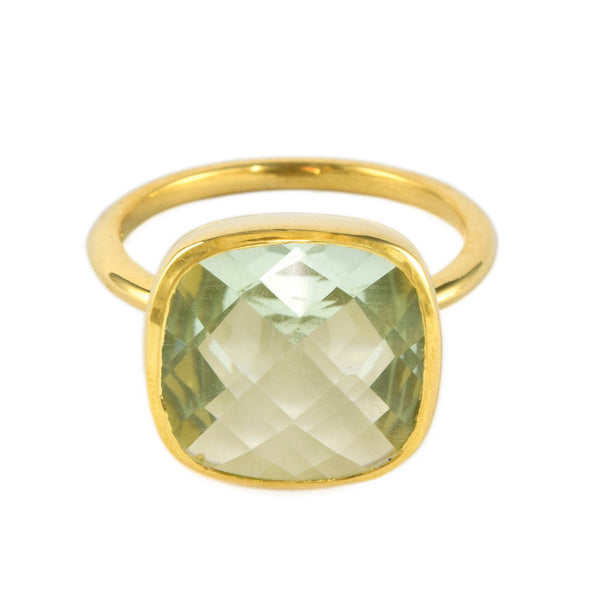 Green Amethyst Influence Ring