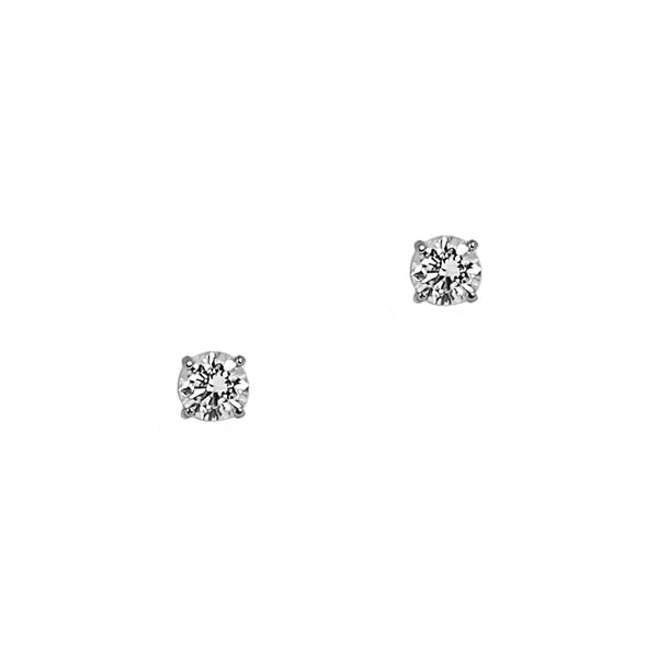 Petite Solitaire Stud Earrings