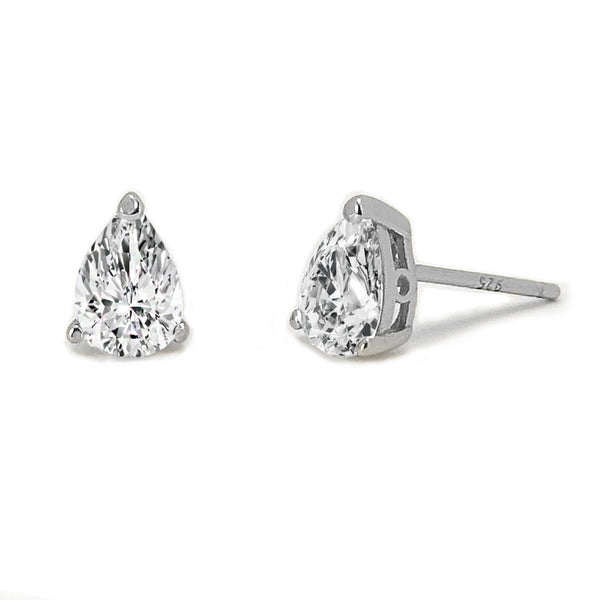 Pear Shape Solitaire Stud Earrings