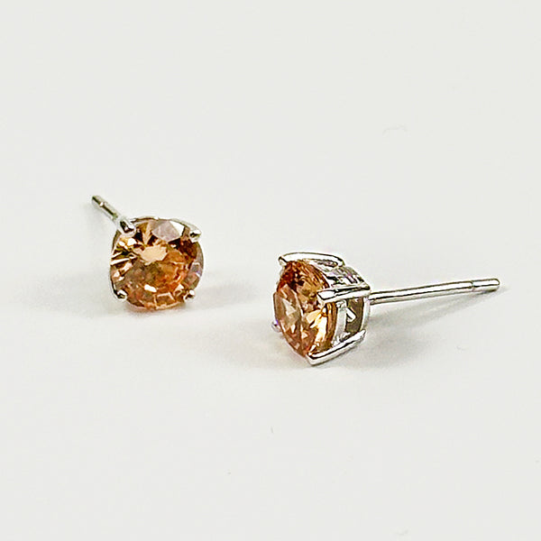 Rosa Solitaire Stud Earrings