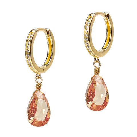 Blush Sparkle Hoops