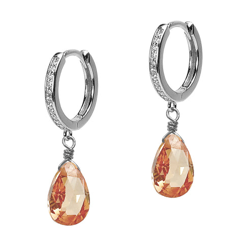 Blush Sparkle Hoops