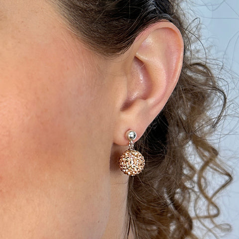 Coralie Crystal Ball Earrings