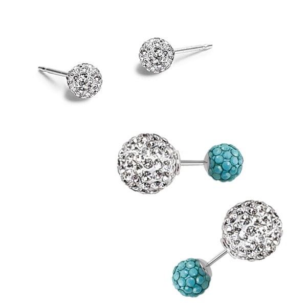 Dagen Starlight and Turquoise Sparkle Stud Set