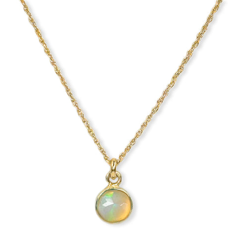 Ethiopian Opal Droplet Pendant