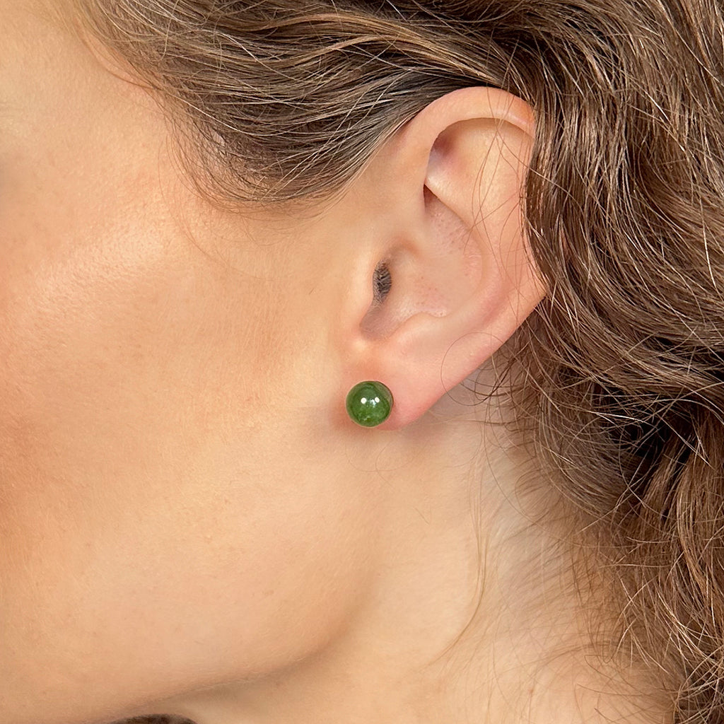 7.5mm Jade Ball Stud Earrings in 14K Gold | Zales Outlet 7.5mm Jade Ball Stud Earrings in 14K Gold | Zales Outlet