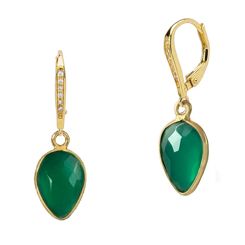Emerald Agate Romance Earrings