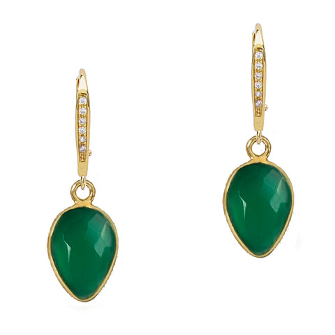 Emerald Agate Romance Earrings