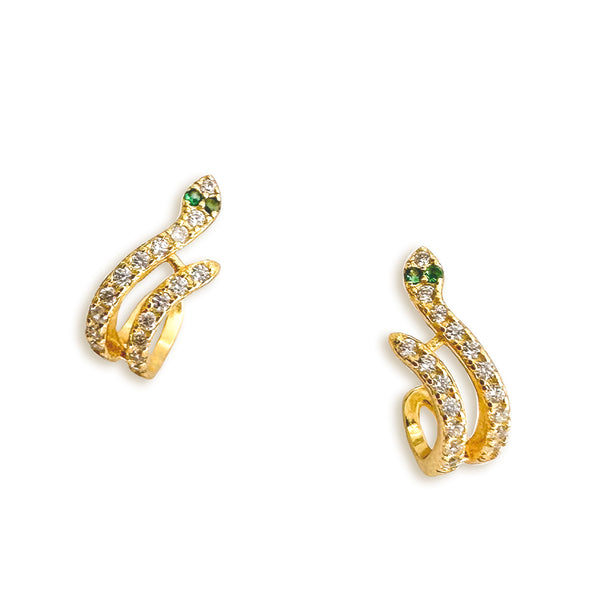 Jeweled Snake Earrings