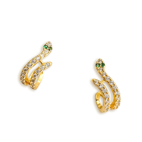 Jeweled Snake Earrings