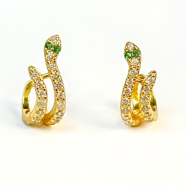Jeweled Snake Earrings