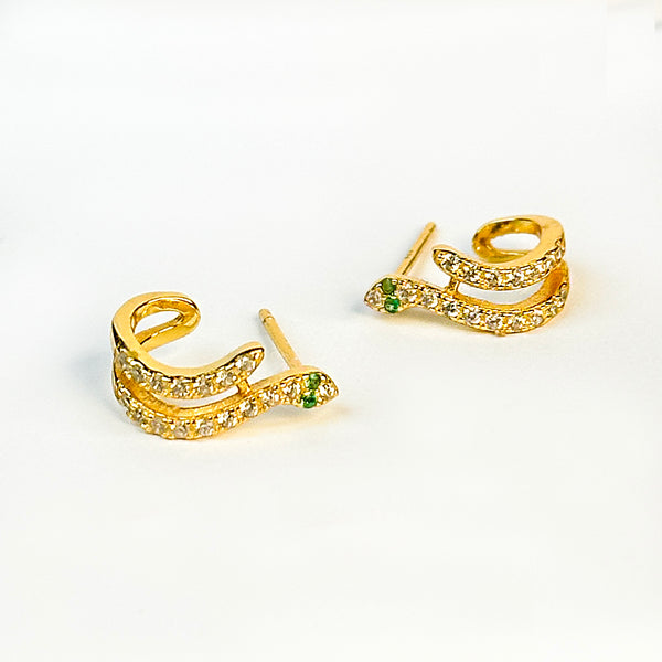 Jeweled Snake Earrings