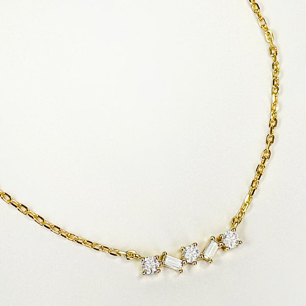Mixed Stone Garland Necklace