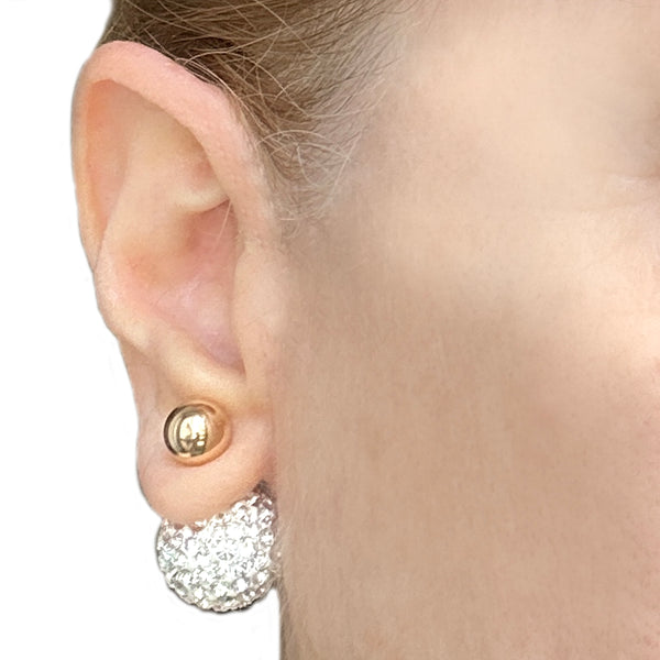 Large Dagen Crystal Ball Earring Backs