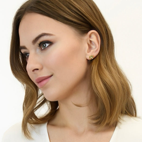 Green Amethyst Influence Studs