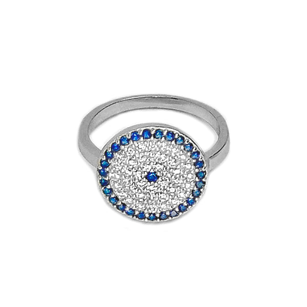 Evil Eye Disc Ring