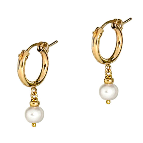 Classic Pearl Hoops