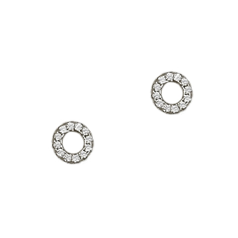 Cynthia Rybakoff Silver Hex Pyramid Studs - Grey