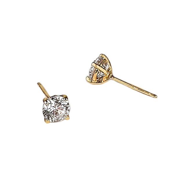 Classic Solitaire Stud Earrings