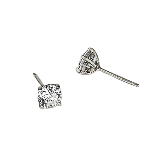 Classic Solitaire Stud Earrings