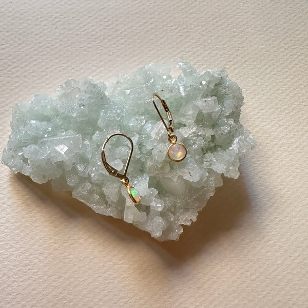 Ethiopian Opal Droplet Earrings