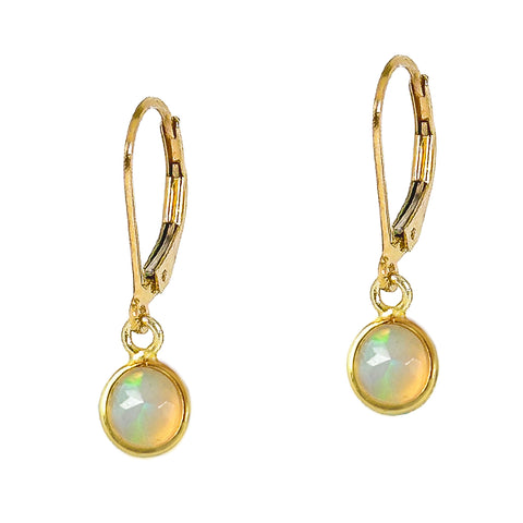 Ethiopian Opal Droplet Earrings