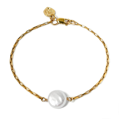 Gloria Mini Coin Pearl Bracelet
