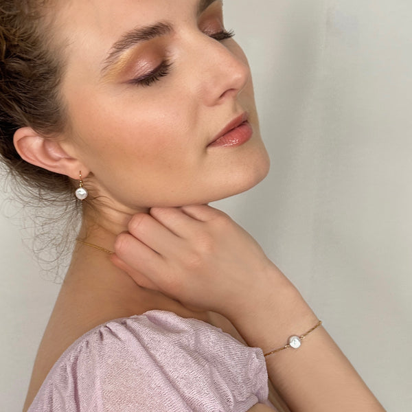 Gloria Mini Coin Pearl Bracelet
