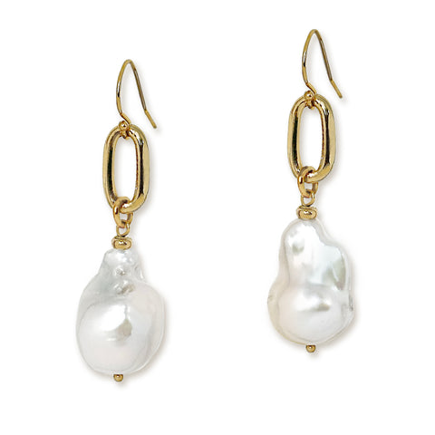 Marisa Baroque Pearl Link Earrings