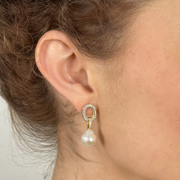 Mina Baroque Pearl Earrings