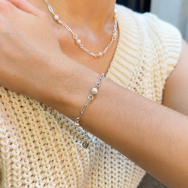 Classic Pearl Station Bracelet