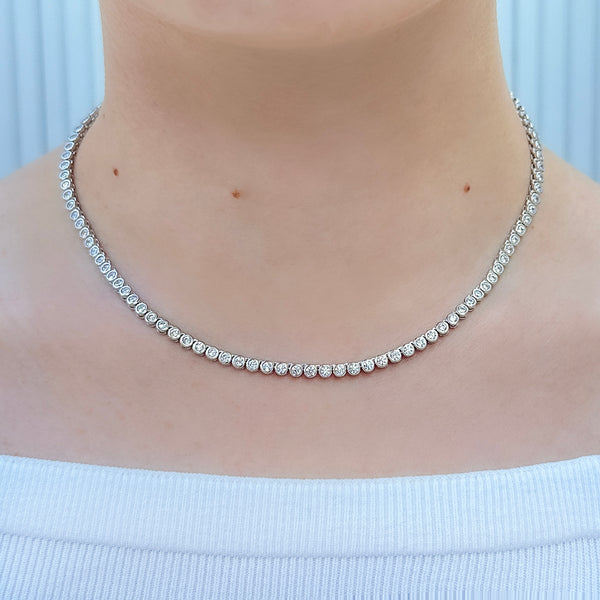 Charlotte Bezel Set Necklace