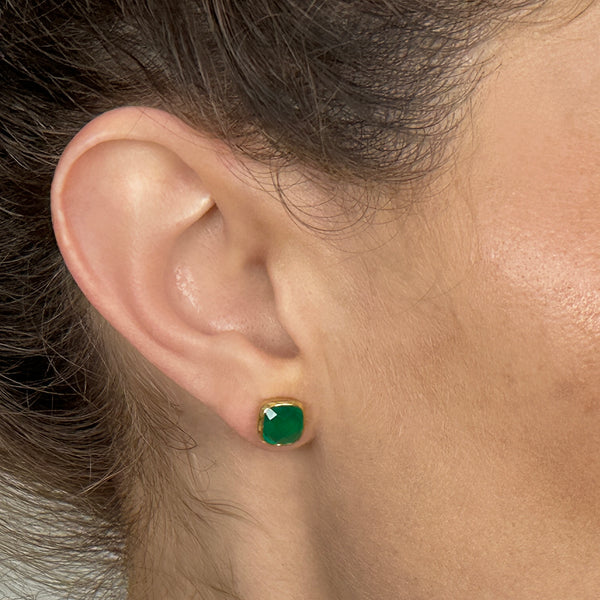 Emerald Agate Influence Studs