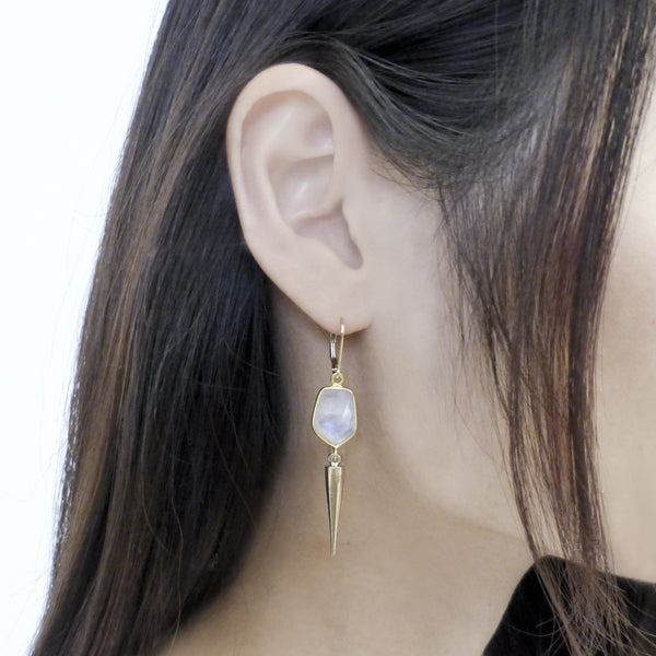 Moonstone Spike Earrings