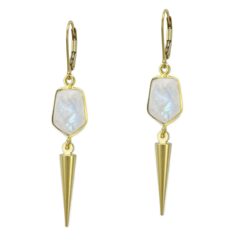 Moonstone Spike Earrings