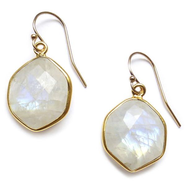 Moonstone Edge Earrings