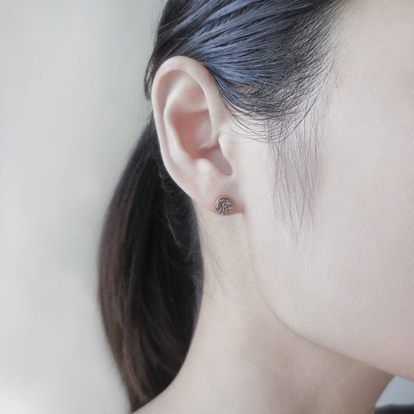 Rose Gold Sparkle Studs