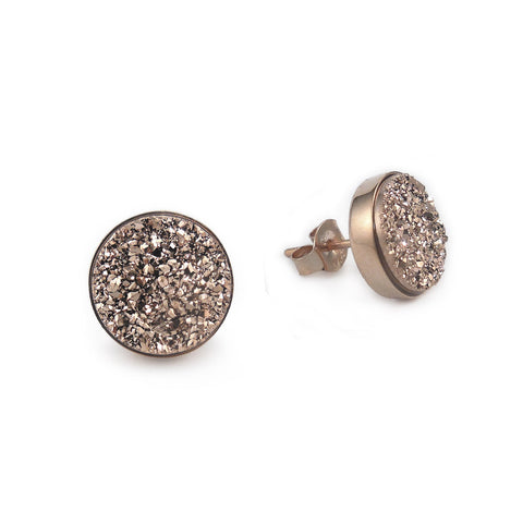 Rose Gold Sparkle Studs